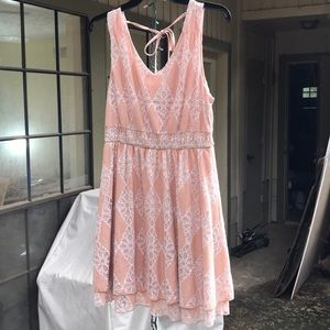 Pink checkered dress